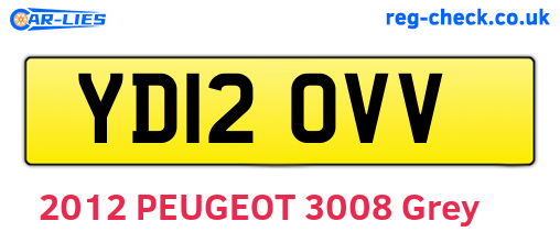 YD12OVV are the vehicle registration plates.