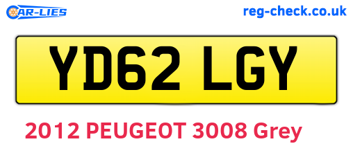 YD62LGY are the vehicle registration plates.