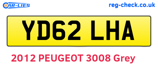 YD62LHA are the vehicle registration plates.
