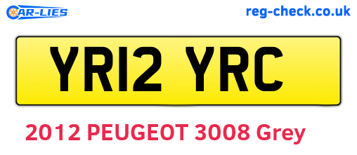 YR12YRC are the vehicle registration plates.
