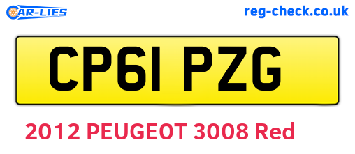 CP61PZG are the vehicle registration plates.