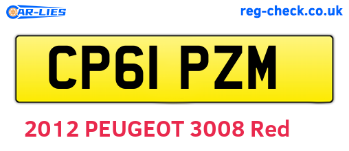 CP61PZM are the vehicle registration plates.
