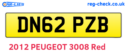 DN62PZB are the vehicle registration plates.