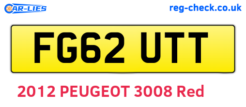 FG62UTT are the vehicle registration plates.