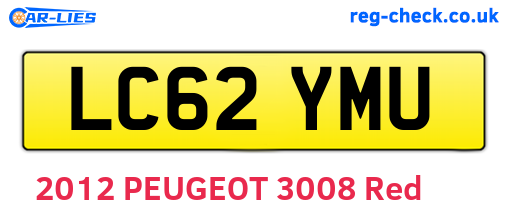 LC62YMU are the vehicle registration plates.