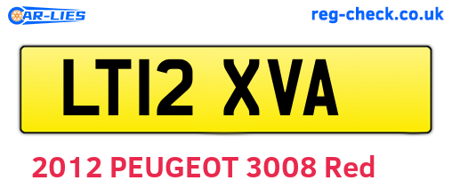 LT12XVA are the vehicle registration plates.