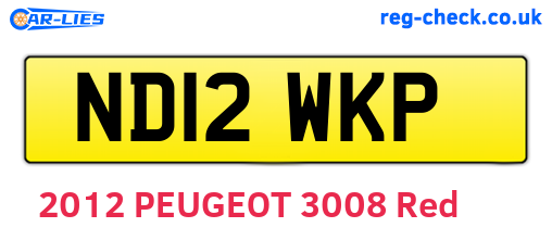 ND12WKP are the vehicle registration plates.
