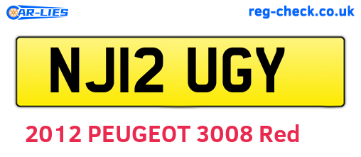 NJ12UGY are the vehicle registration plates.