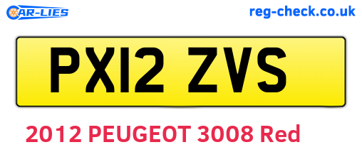 PX12ZVS are the vehicle registration plates.