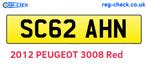 SC62AHN are the vehicle registration plates.