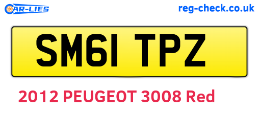SM61TPZ are the vehicle registration plates.