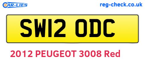 SW12ODC are the vehicle registration plates.