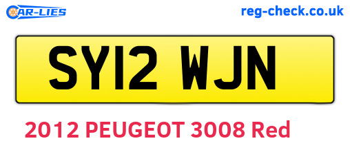 SY12WJN are the vehicle registration plates.