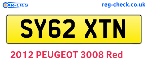 SY62XTN are the vehicle registration plates.