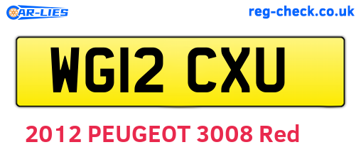 WG12CXU are the vehicle registration plates.