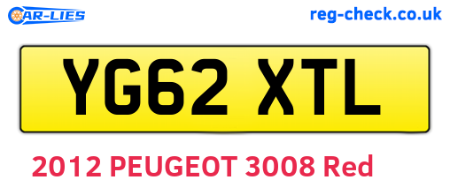 YG62XTL are the vehicle registration plates.