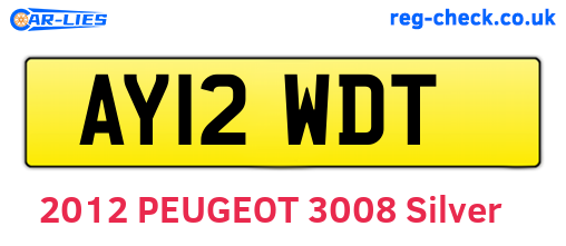 AY12WDT are the vehicle registration plates.