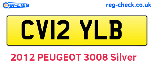 CV12YLB are the vehicle registration plates.
