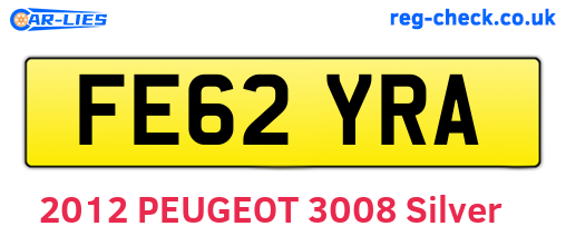 FE62YRA are the vehicle registration plates.