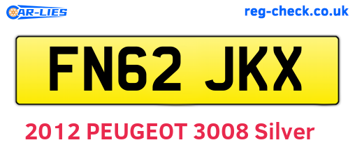 FN62JKX are the vehicle registration plates.