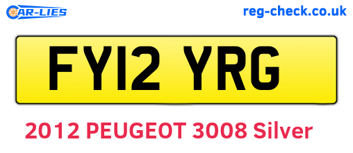 FY12YRG are the vehicle registration plates.