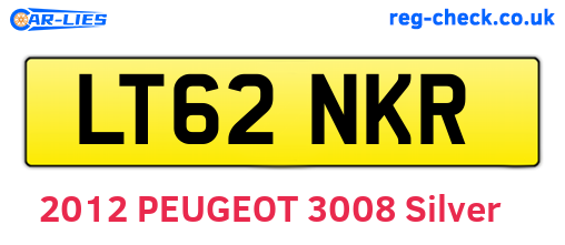LT62NKR are the vehicle registration plates.