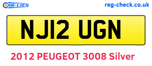 NJ12UGN are the vehicle registration plates.