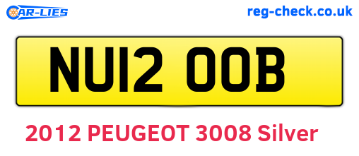 NU12OOB are the vehicle registration plates.