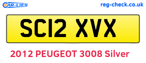 SC12XVX are the vehicle registration plates.