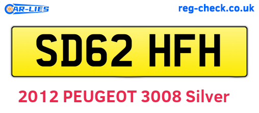 SD62HFH are the vehicle registration plates.
