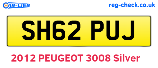 SH62PUJ are the vehicle registration plates.