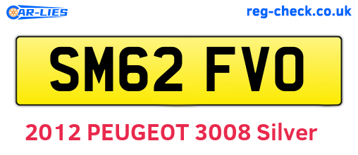 SM62FVO are the vehicle registration plates.