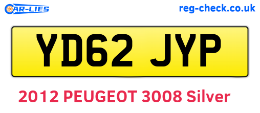 YD62JYP are the vehicle registration plates.