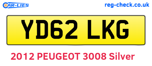 YD62LKG are the vehicle registration plates.