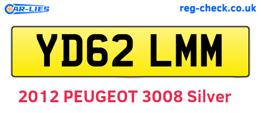 YD62LMM are the vehicle registration plates.