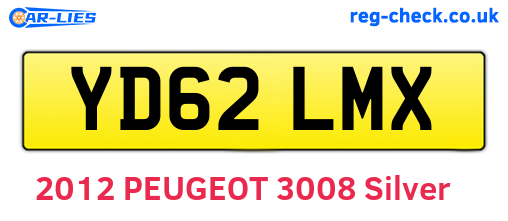 YD62LMX are the vehicle registration plates.