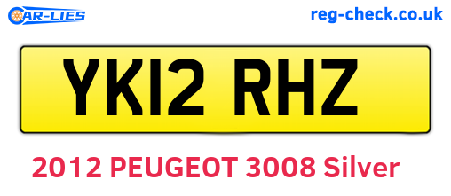 YK12RHZ are the vehicle registration plates.