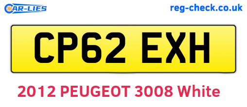 CP62EXH are the vehicle registration plates.