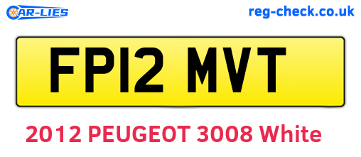 FP12MVT are the vehicle registration plates.