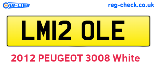 LM12OLE are the vehicle registration plates.