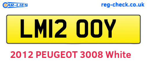 LM12OOY are the vehicle registration plates.