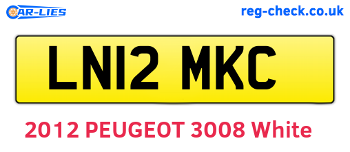 LN12MKC are the vehicle registration plates.