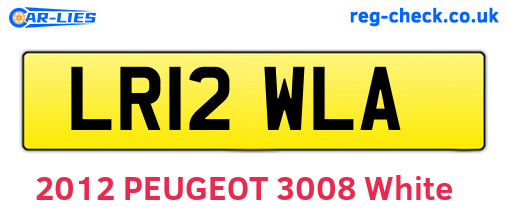 LR12WLA are the vehicle registration plates.
