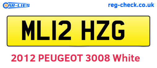 ML12HZG are the vehicle registration plates.