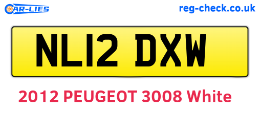 NL12DXW are the vehicle registration plates.