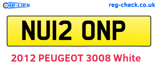 NU12ONP are the vehicle registration plates.