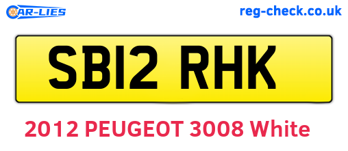 SB12RHK are the vehicle registration plates.