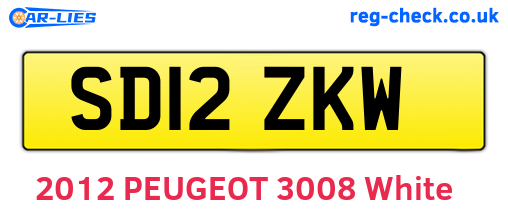SD12ZKW are the vehicle registration plates.