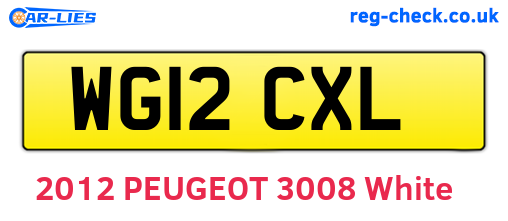 WG12CXL are the vehicle registration plates.