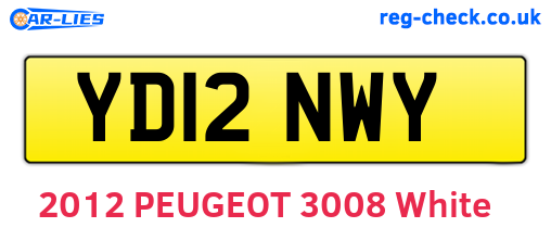 YD12NWY are the vehicle registration plates.